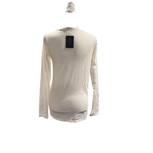 NWT ATM Anthony Thomas Melillo Long Sleeve 100% Cotton White T-Shirt-Size Small - Picture 3 of 7